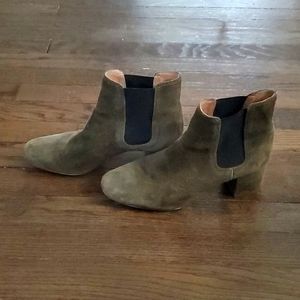Madewell, 7.5, seude olive green boots